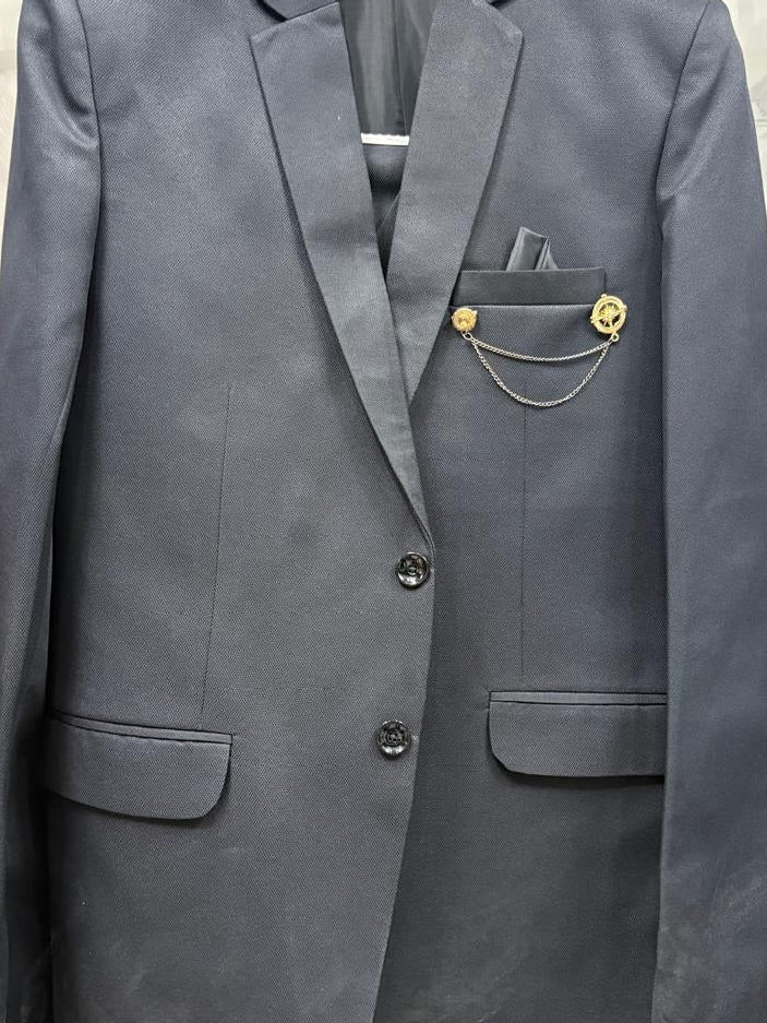 CLUB AK Men's Premium Charcoal Grey Three-Piece Suit for Men | Formal & Party Wear