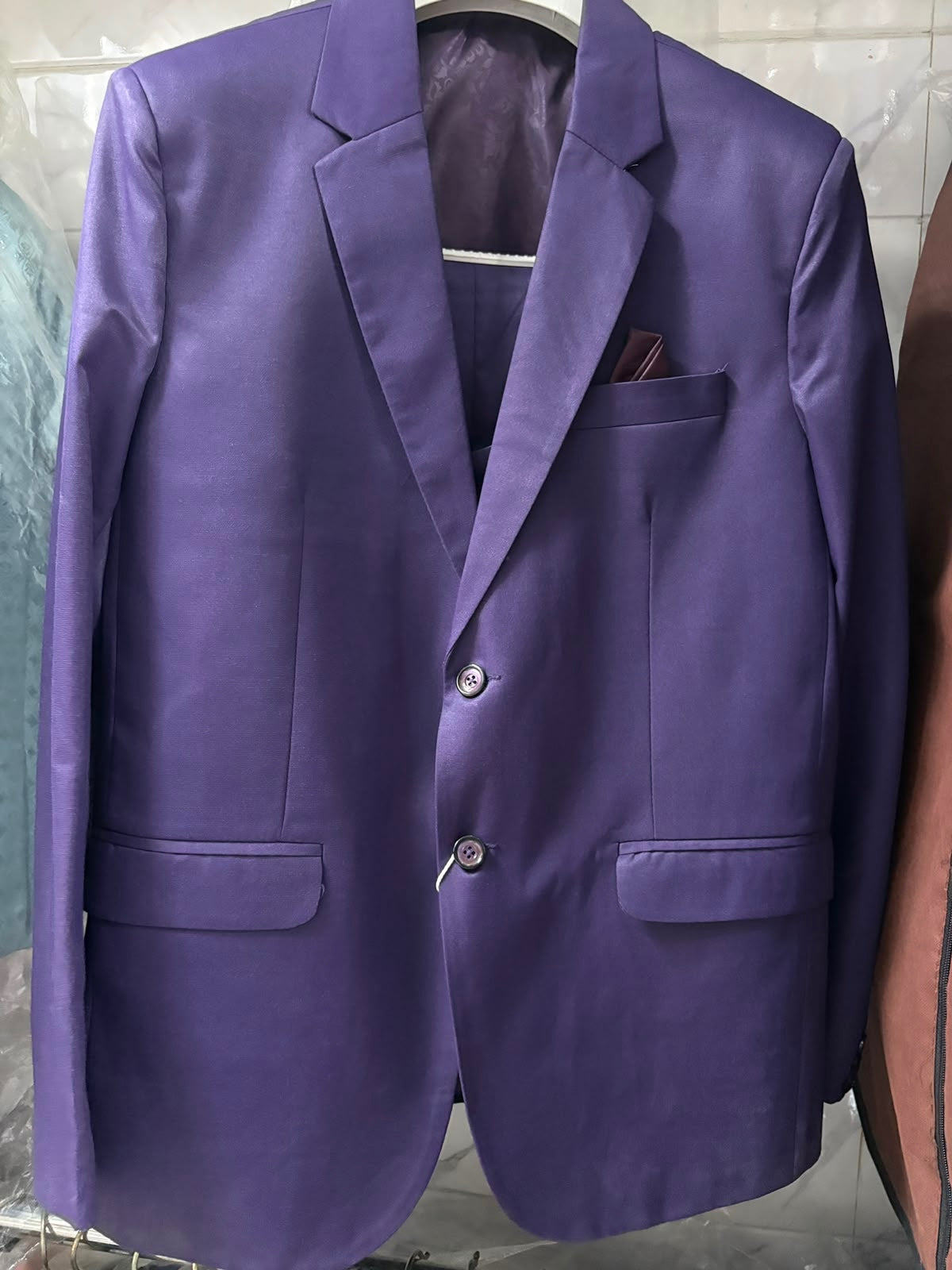 Club AK Men's Lavender Purple Three Piece Suit Set for Wedding, Party & Formal Wear