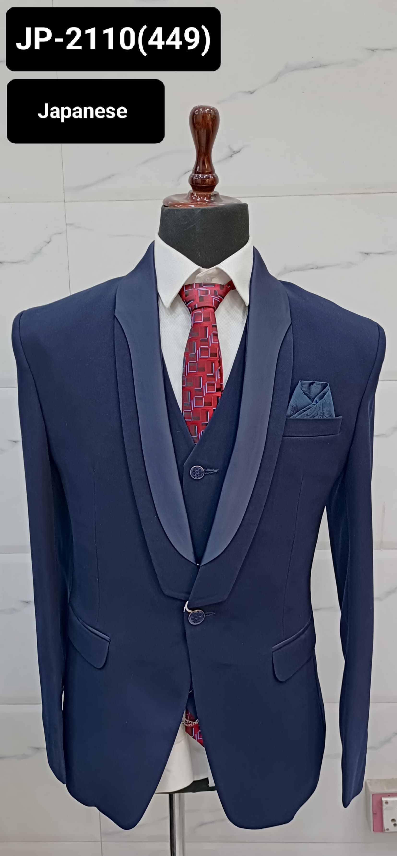 Japanese Luxury 3-Piece Suit for Winter Events