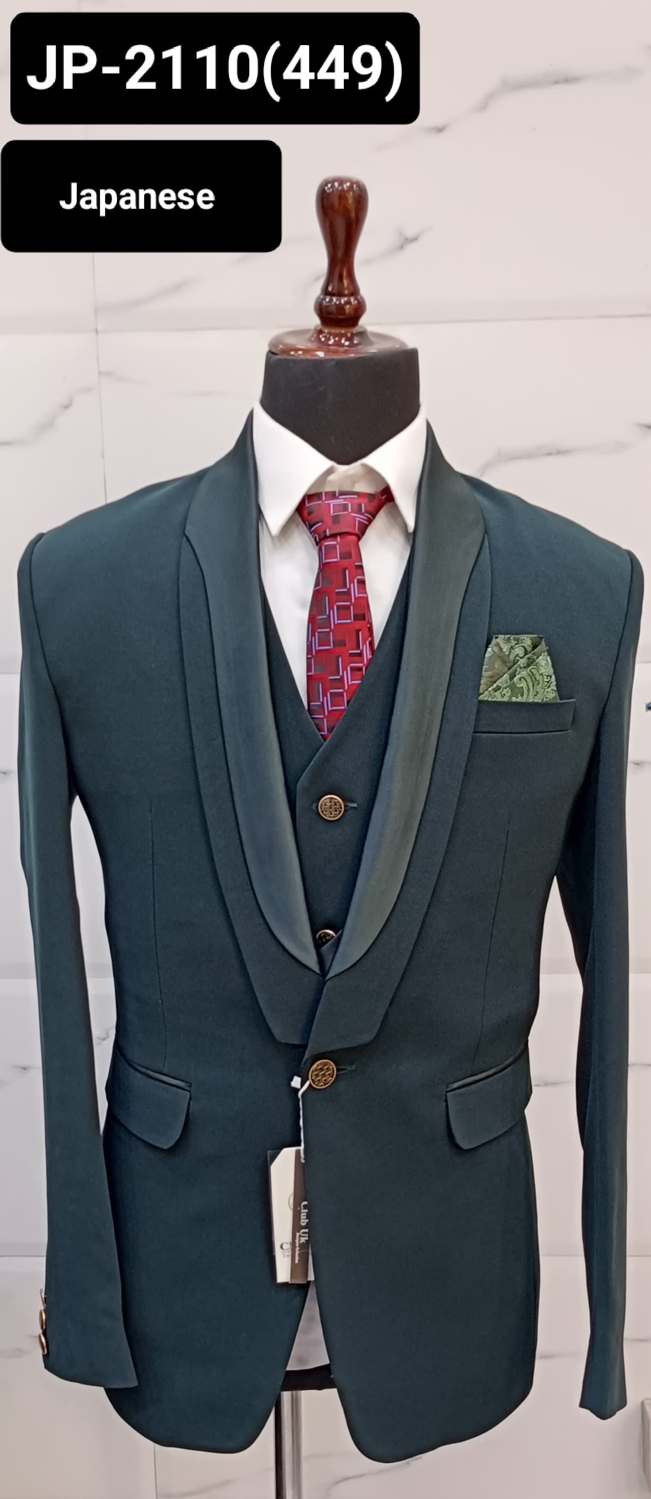 Japanese Luxury 3-Piece Suit for Winter Events