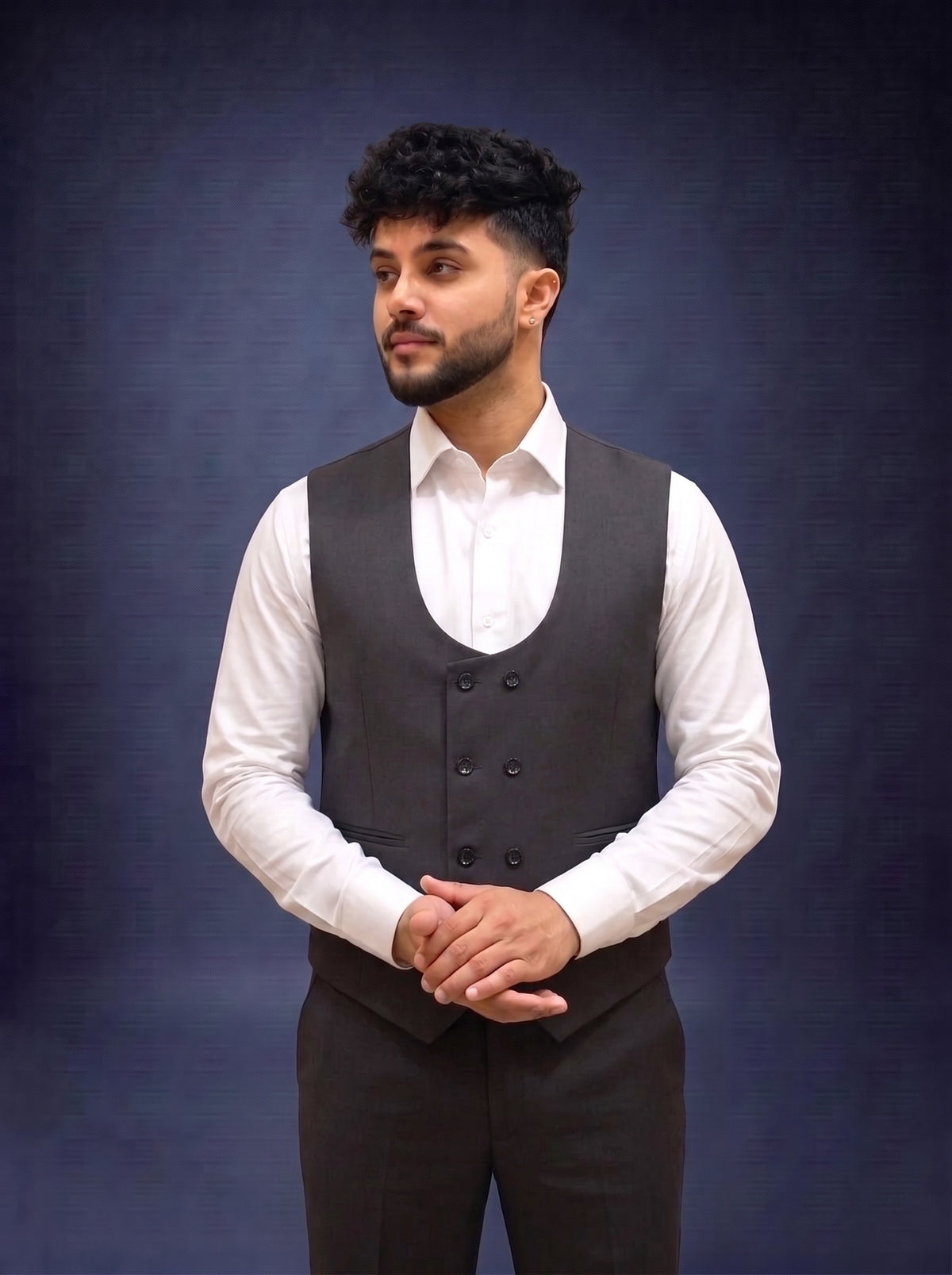 Club AK Men's Premium Black 3 Piece Suit for Men