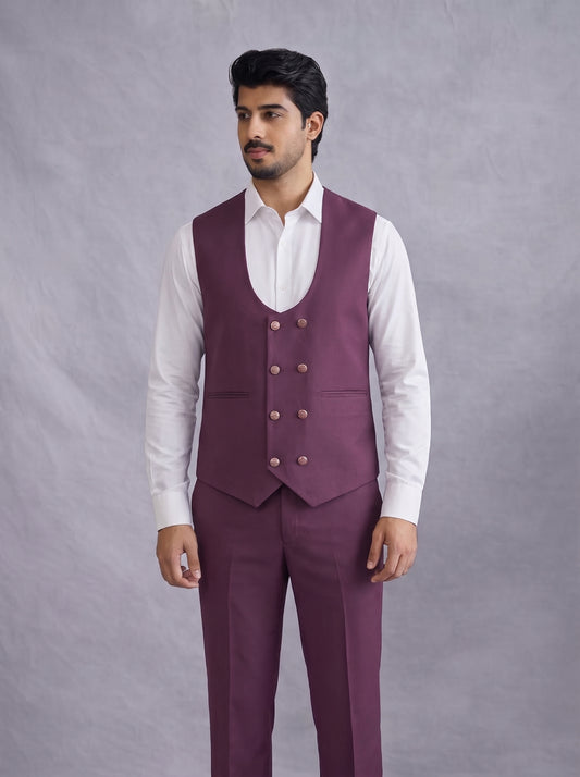 club Ak Men's Wine Club Blazer Suit Set – Luxury Wedding & Party Wear