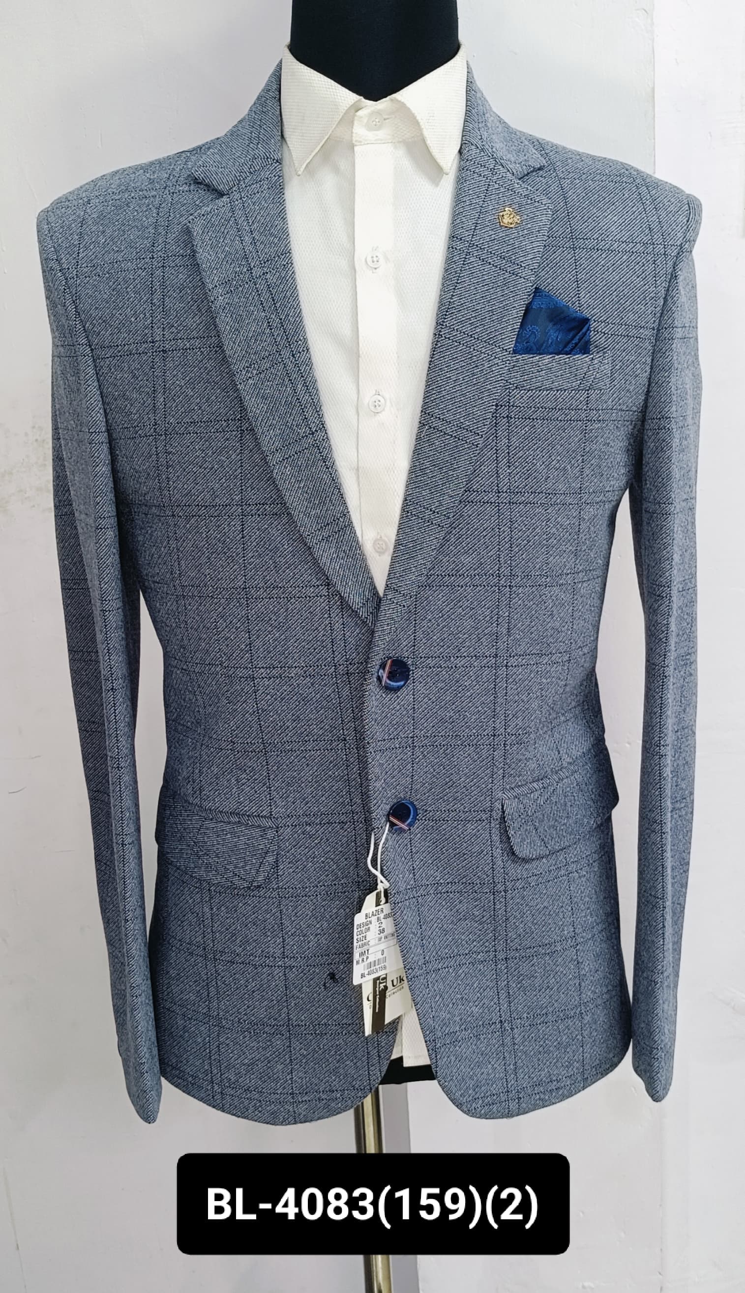 Men’s Checked Slim Fit Blazer – Formal & Party Wear | Club AK
