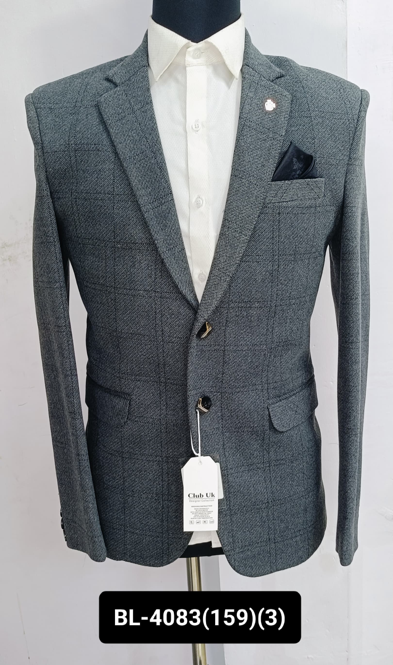Men’s Checked Slim Fit Blazer – Formal & Party Wear | Club AK