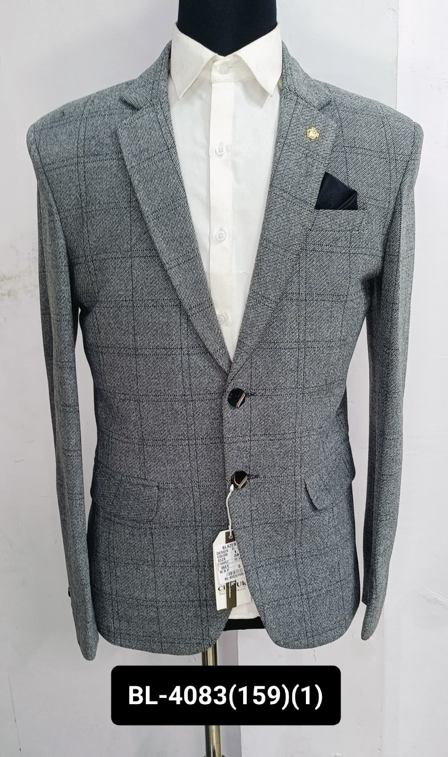 Men’s Checked Slim Fit Blazer – Formal & Party Wear | Club AK