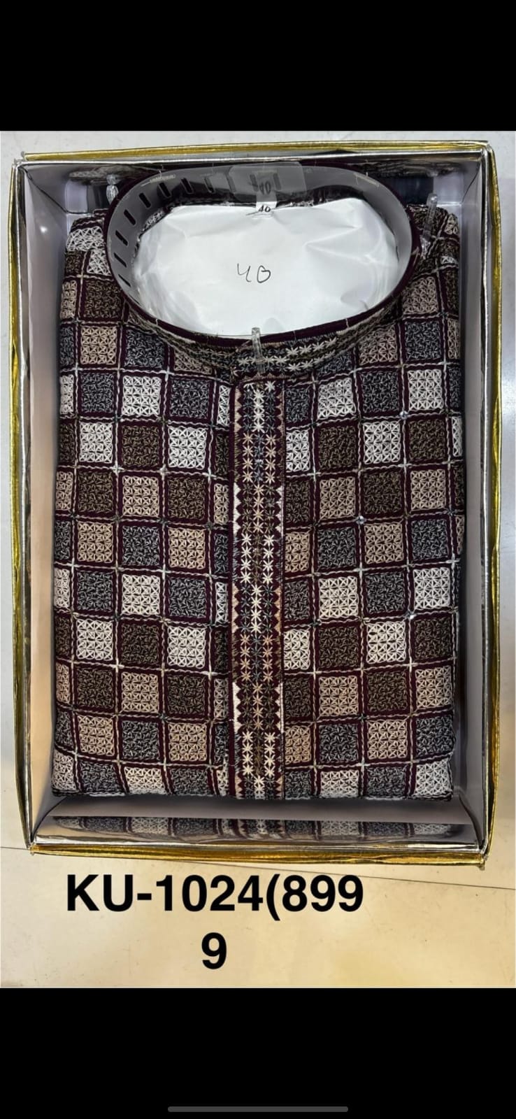 Men's Cotton Silk Embroidery Kurta