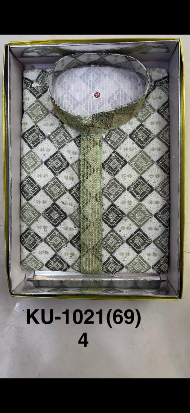 Men's Cotton Silk Embroidery Kurta