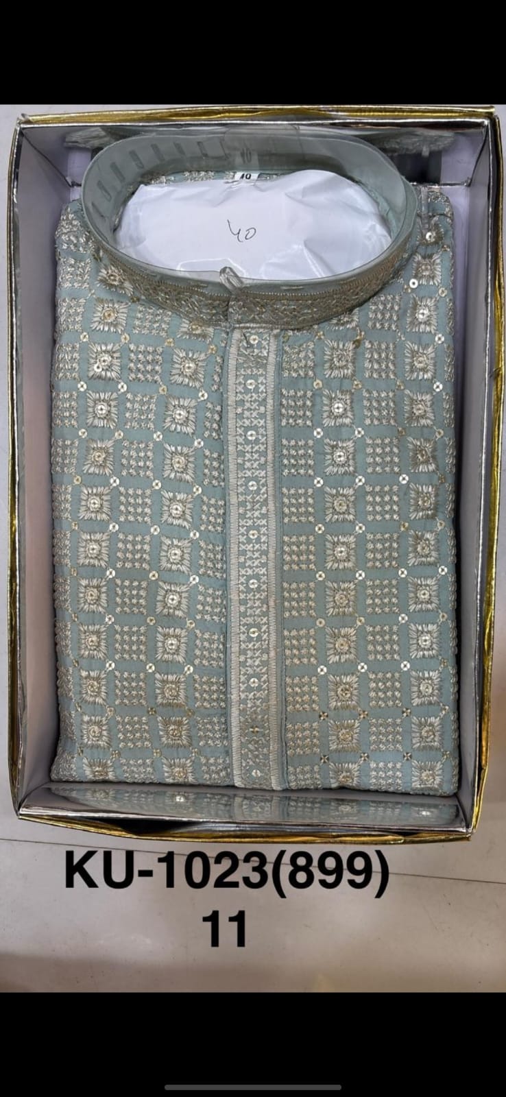 Men's Cotton Silk Embroidery Kurta