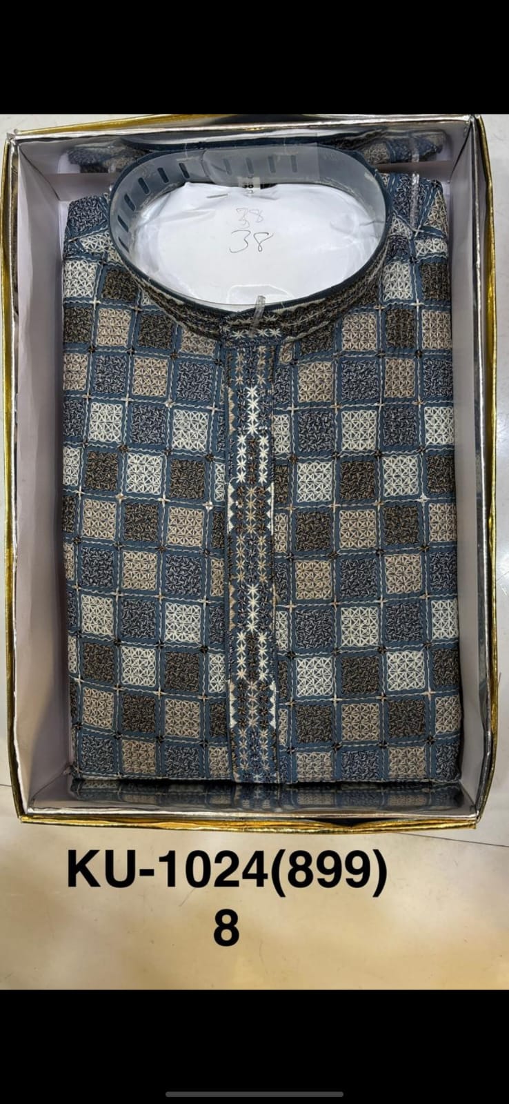 Men's Cotton Silk Embroidery Kurta