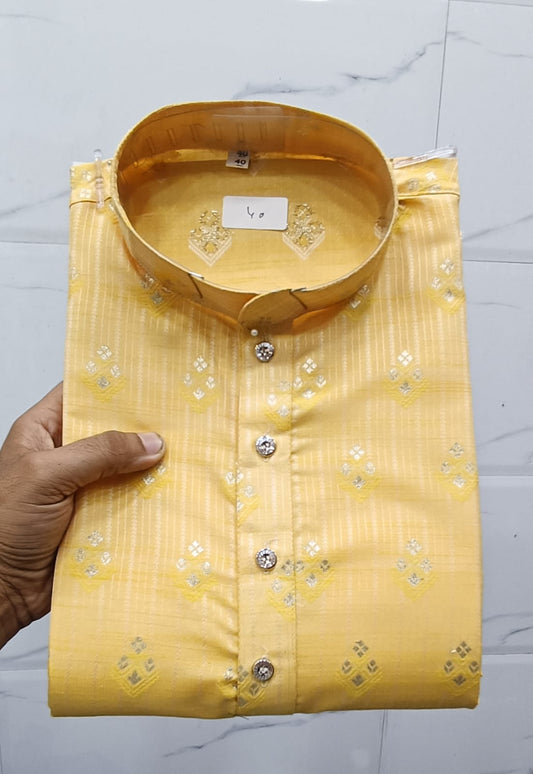 Men’s Elegant Festive Kurta with Designer Buttons