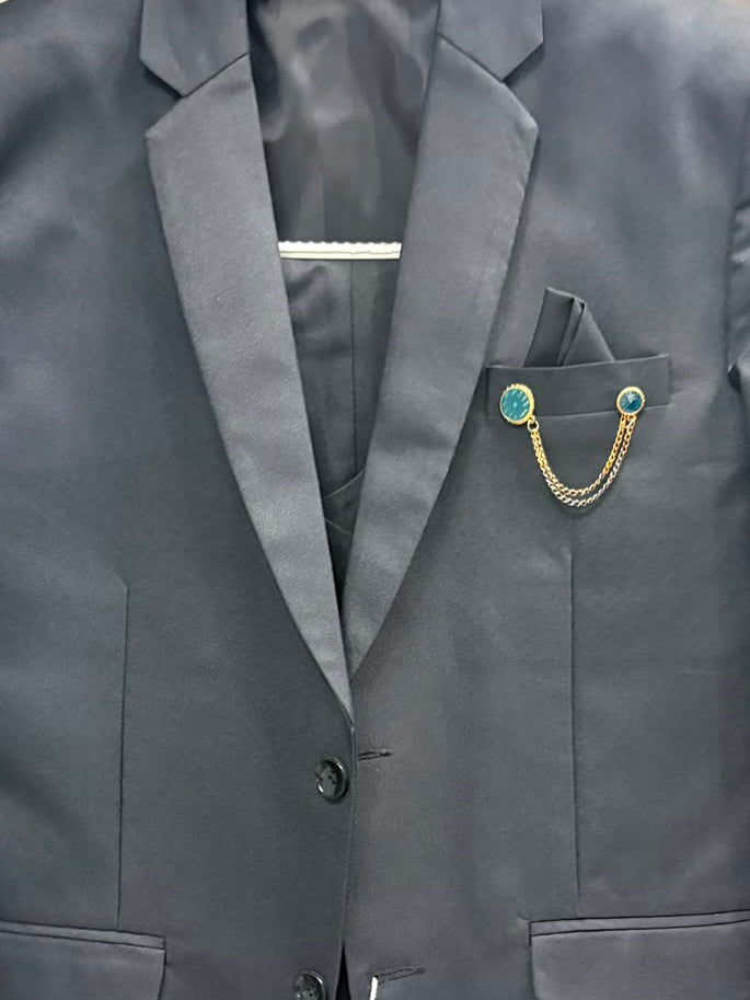 Club AK Men's Designer Black Suit | Elegant Formal Party Wear
