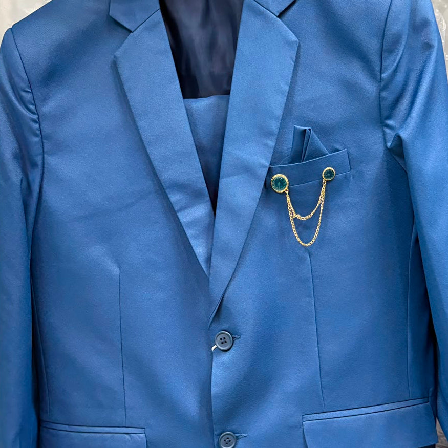 Club AK Royal Blue Formal Suit for Men | Slim Fit 3 Piece Blazer Set