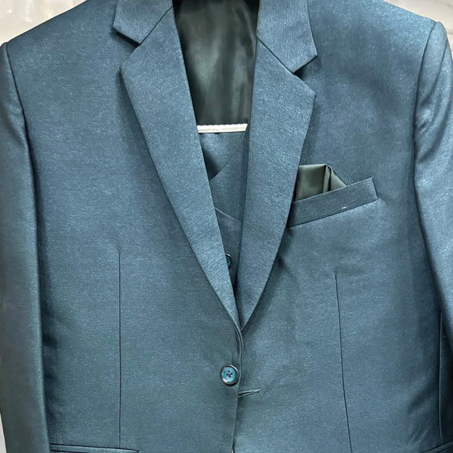 Club AK Premium Steel Blue Blazer Suit | Luxury Wedding & Reception Wear