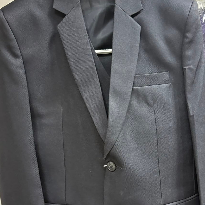 Men's black director three-piece suit