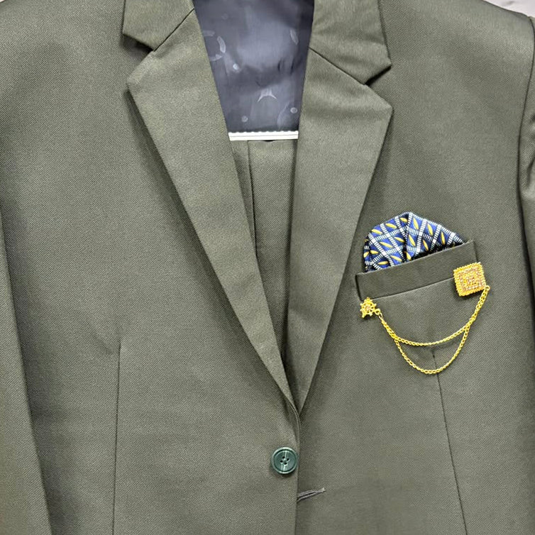 Club AK Men's Designer Olive Green Suit Set | Reception & Engagement Outfitt