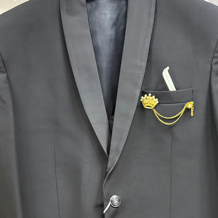 Men's black tokyo three-piece suit.