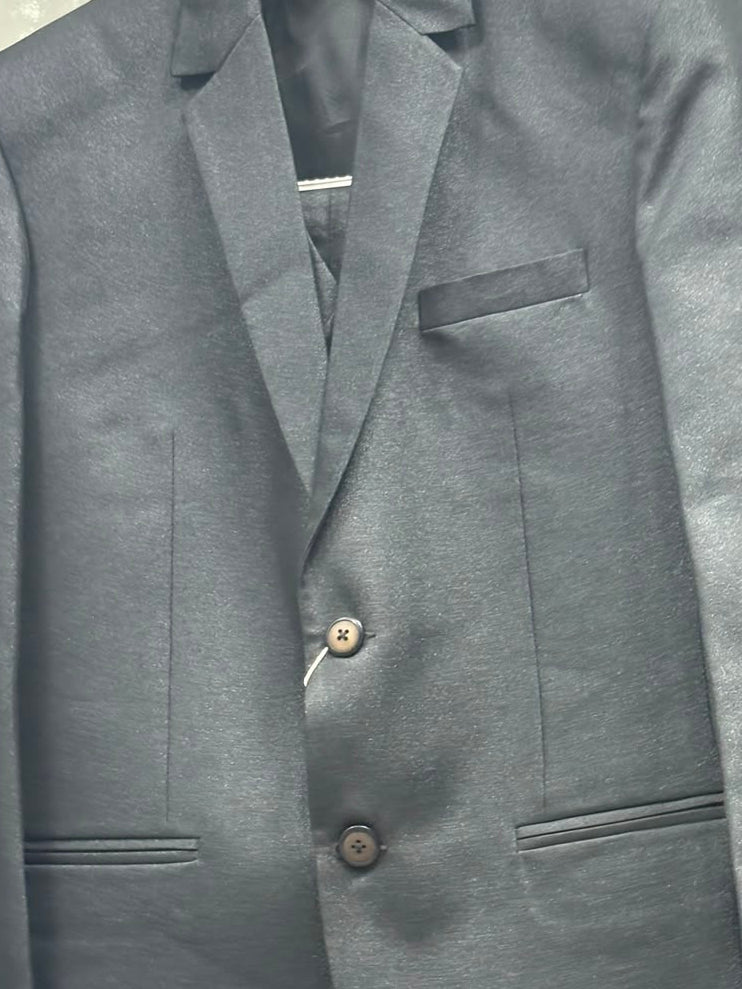 Club AK Men's Premium Charcoal Grey Wedding Suit for Men with Waistcoat and Formal Pants | Party Wear Blazer Set