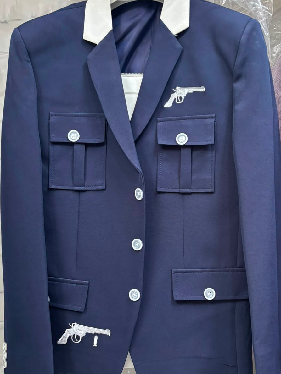 Club AK Men’s Designer Wedding suit with White Trousers