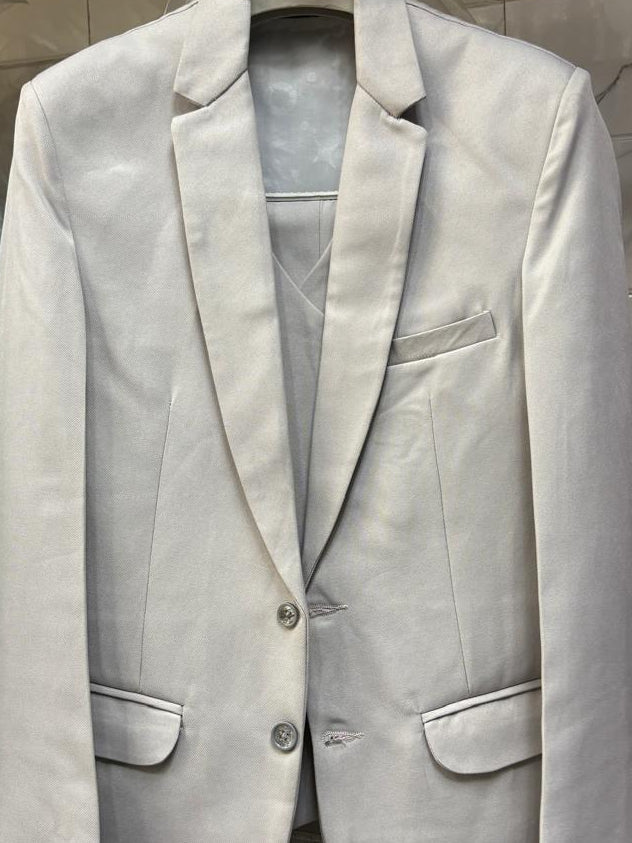 Club AK Men’s Formal Light Grey Suit for Weddings and Parties
