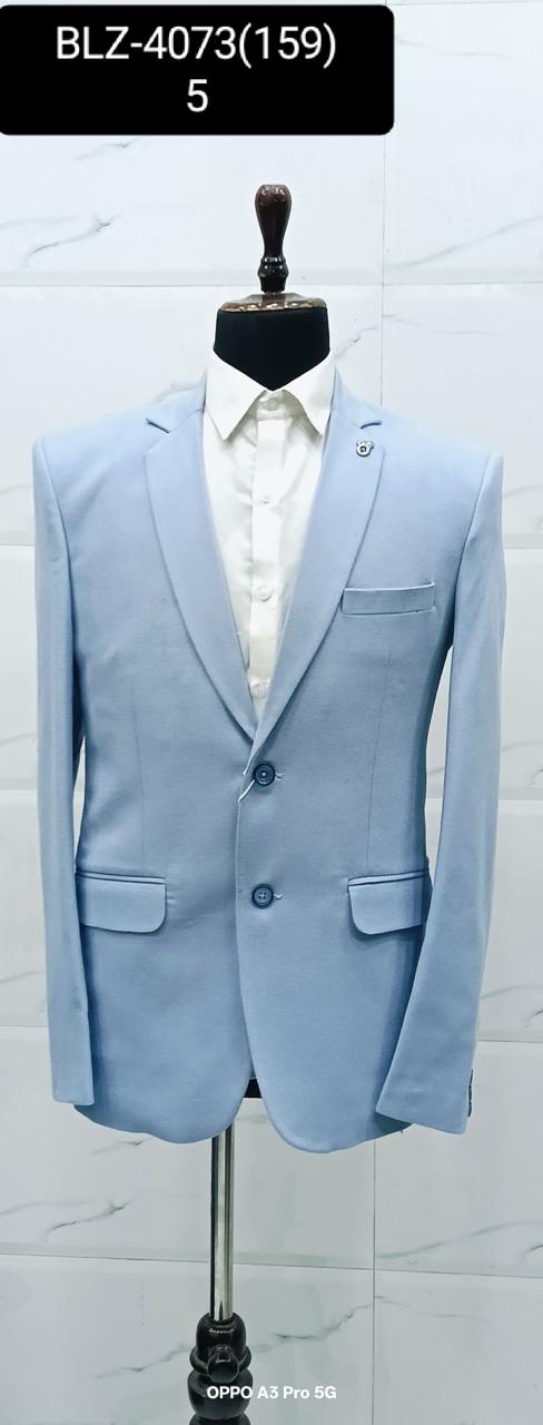 CLUB AK Men’s Premium Single-Breasted Blazer with Notch Lapel, Dual Flap Pockets & Pocket Square