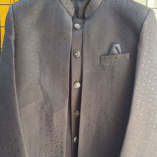 Men's Jodhpuri Black open short srg Suit With Pant