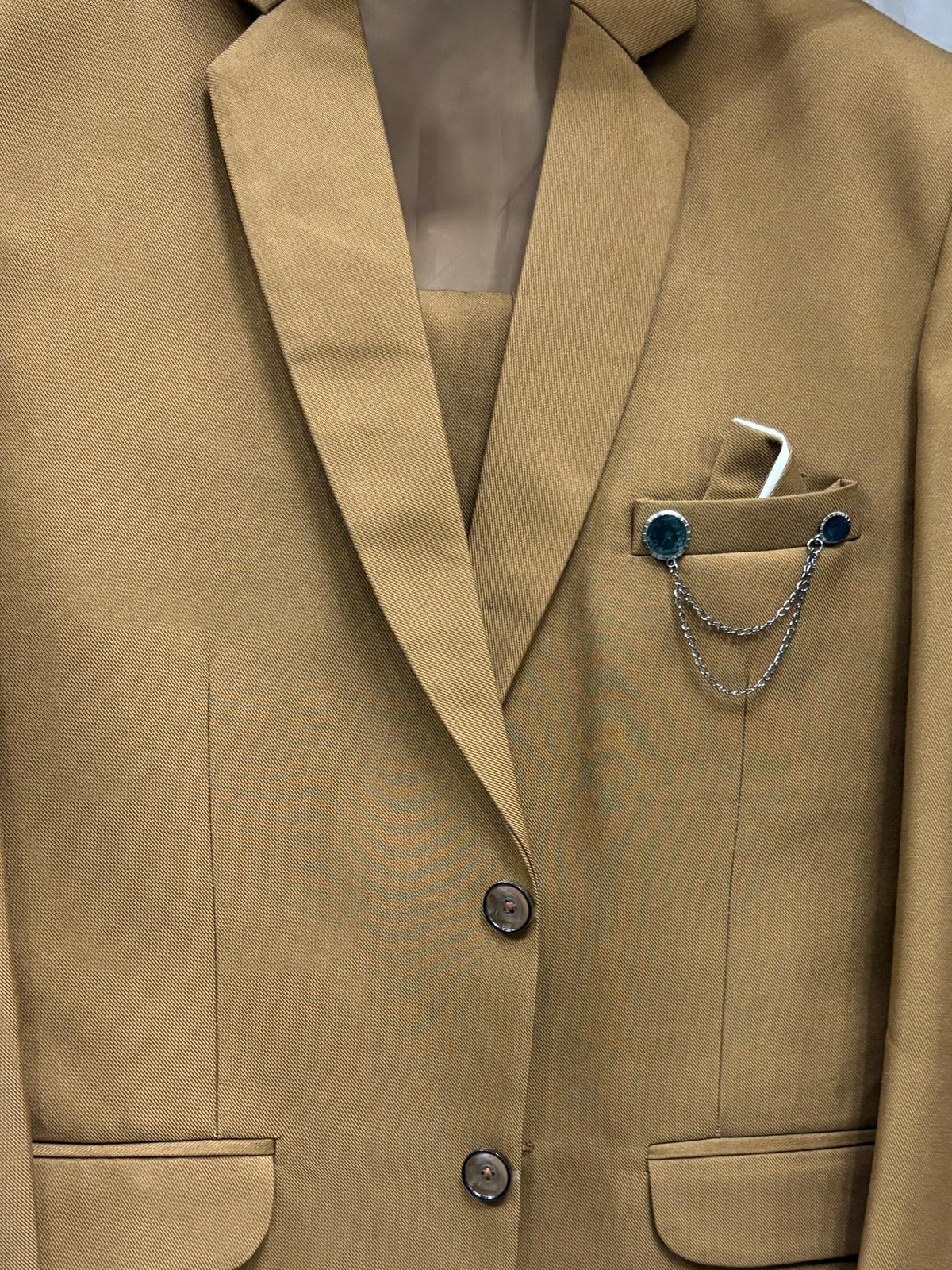 Club AK Luxury Brown Wedding Suit | Designer Party Wear for Men