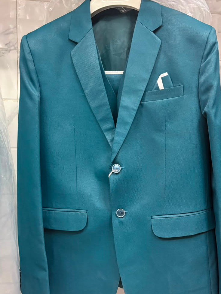 Club AK Men's Premium Emerald Green 3 Piece Suit for Men