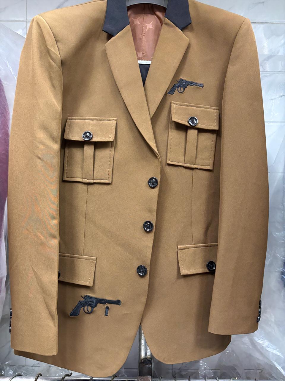 Club AK Men’s Premium Designer Cargo Pocket Three Piece Suit