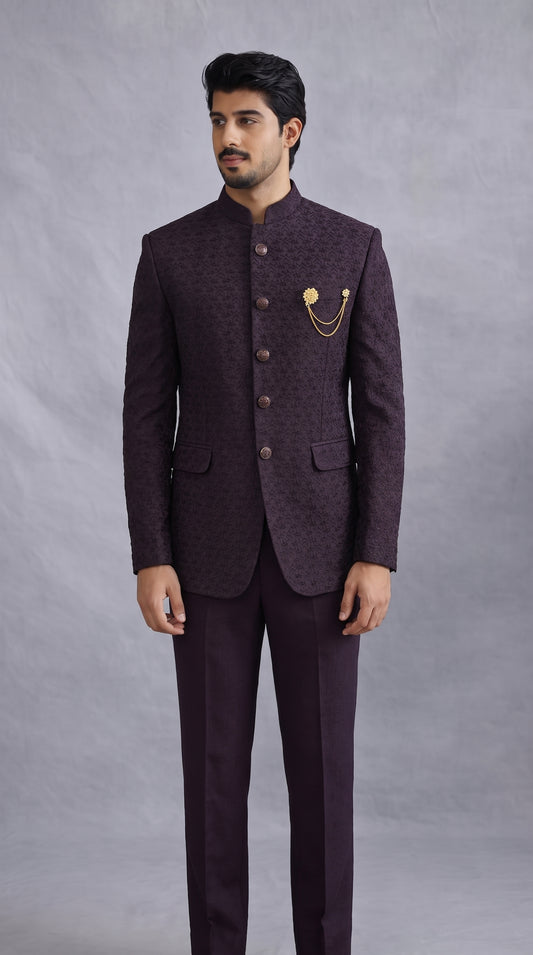 Club AK Men's Embroidered Jodhpuri Suit | Premium Bandhgala Wedding, Reception & Party Wear