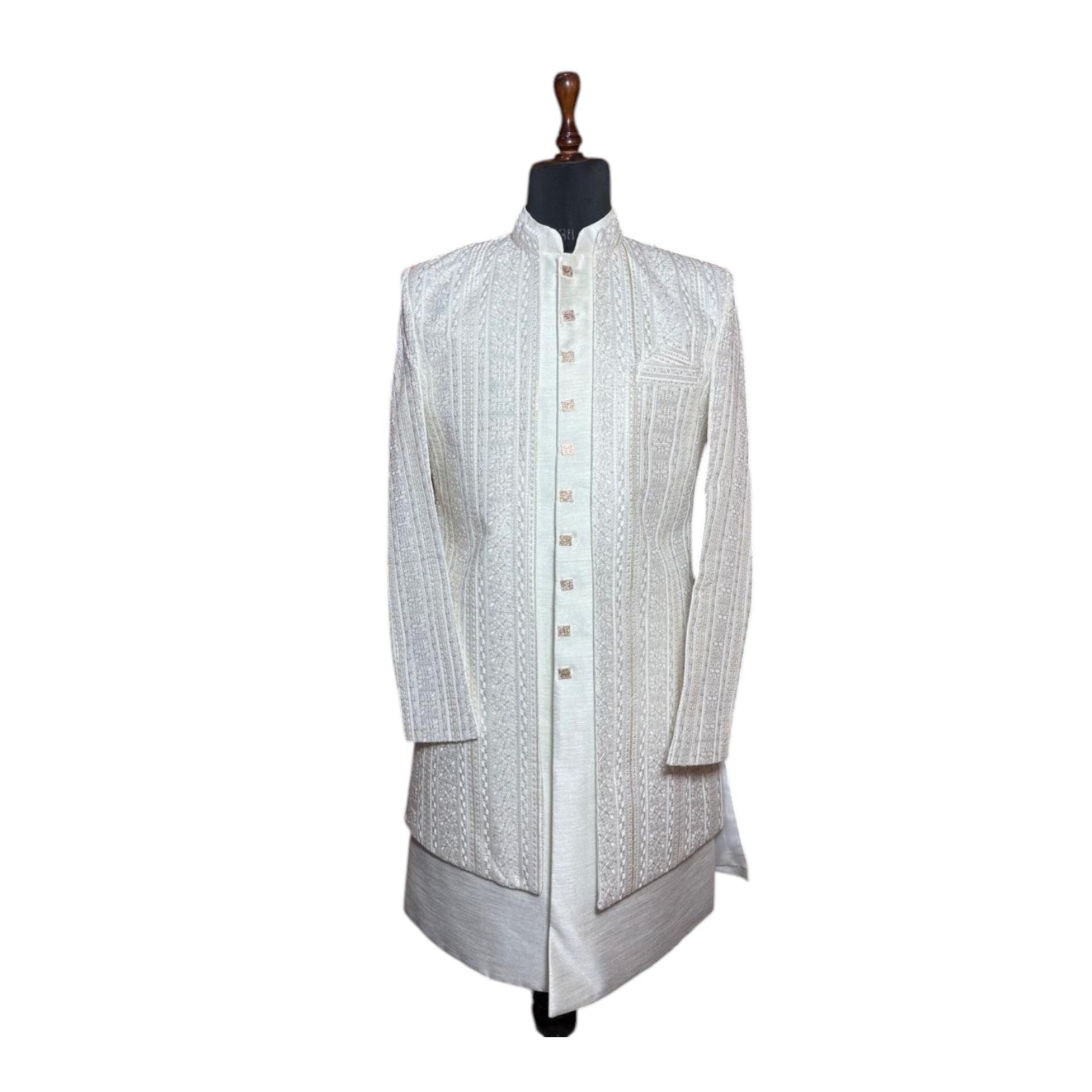 Luxury Ethnic Long Shrug for Men | Statement Wedding Wear