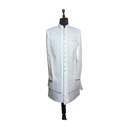 Luxury Ethnic Long Shrug for Men | Statement Wedding Wear
