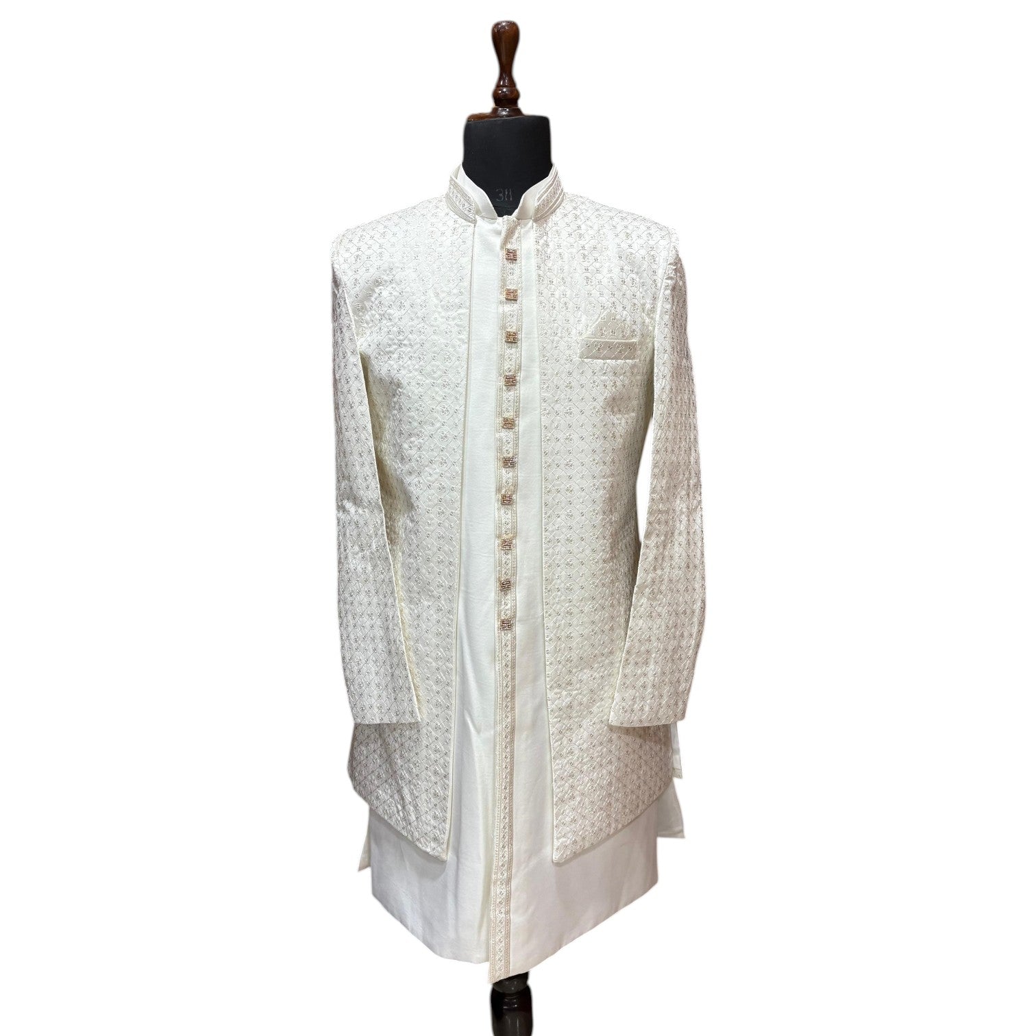 Luxury Ethnic Long Shrug for Men | Statement Wedding Wear