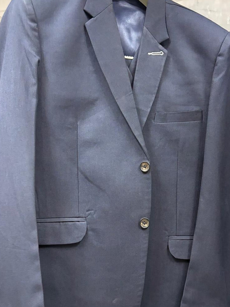 Club AK Men's Premium Steel Blue 3 Piece Formal Suit | Luxury Wedding, Reception & Party Wear