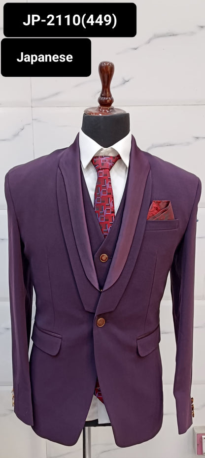 Japanese Luxury 3-Piece Suit for Winter Events
