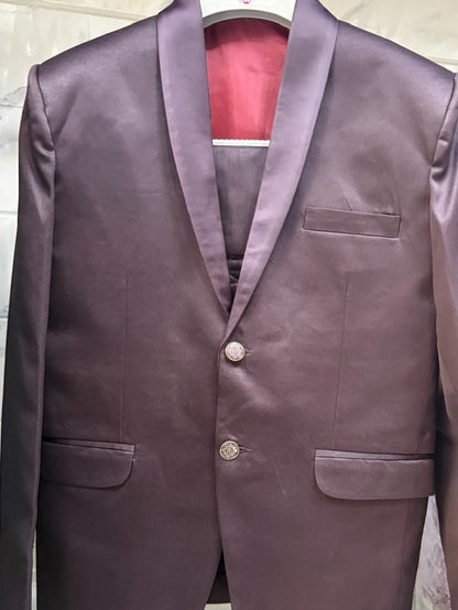 Club AK Men's Premium Chocolate Brown Three Piece Suit