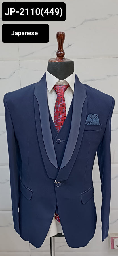 Japanese Luxury 3-Piece Suit for Winter Events