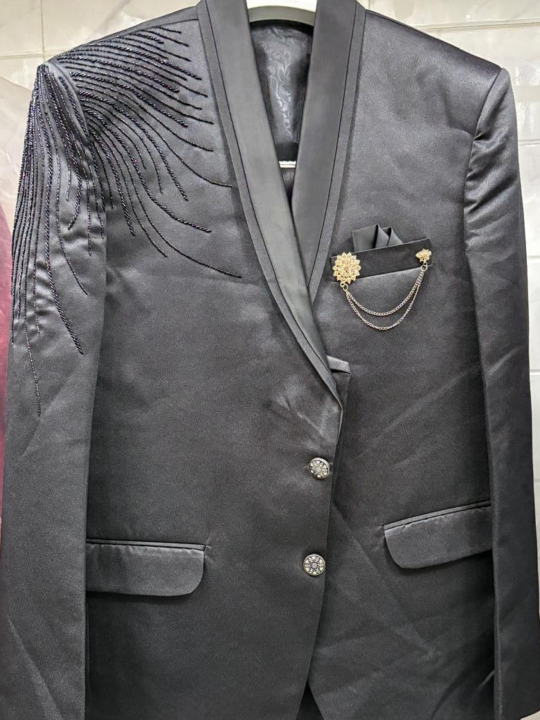 CLUB AK Men's Luxury Black Party Wear Three-Piece Suit for Men | Designer  Wedding & Evening Wear