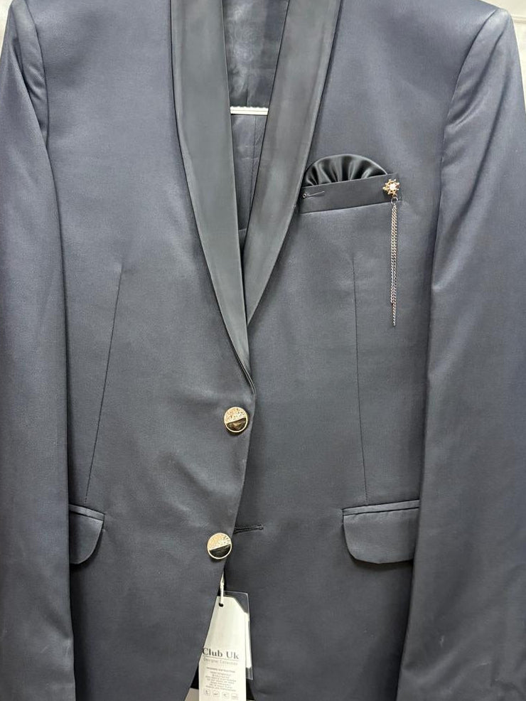 CLUB AK Men's Luxury Grey Suit for Men | Stylish Party Wear Three-Piece Set