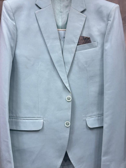 Club AK Men's Premium Sky Blue 3 Piece Formal Suit | Luxury Wedding, Reception & Party Wear