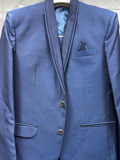 CLUB AK Men's Premium Royal Blue Three-Piece Suit for Men | Wedding & Formal Wear