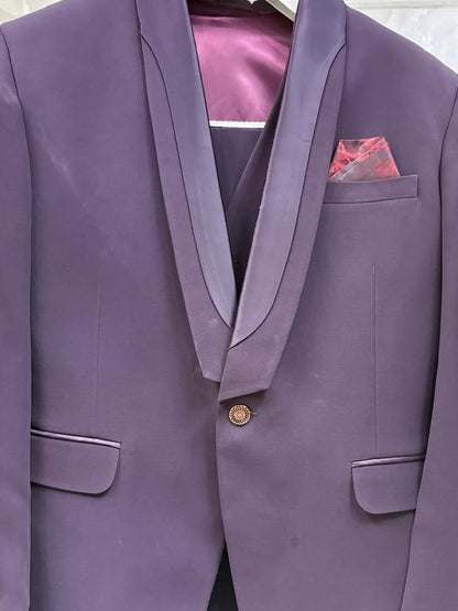 Club AK Men's Dusty Purple 3-Piece Suit | Luxury Wedding, Reception & Engagement Wear