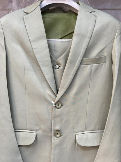 CLUB AK Men's Off White Three Piece Suit for Men | Elegant Wedding & Celebration Wear
