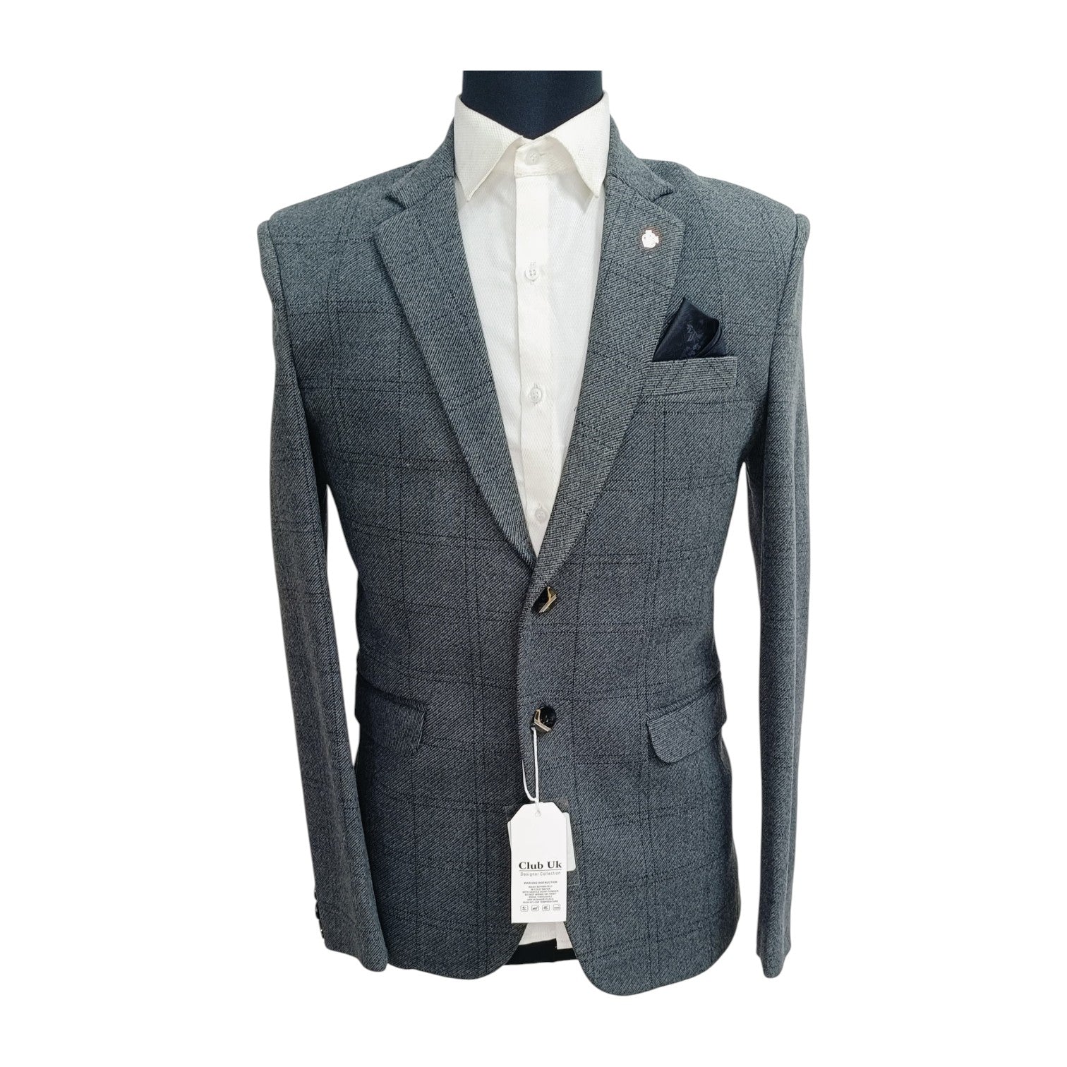 Men’s Checked Slim Fit Blazer – Formal & Party Wear | Club AK