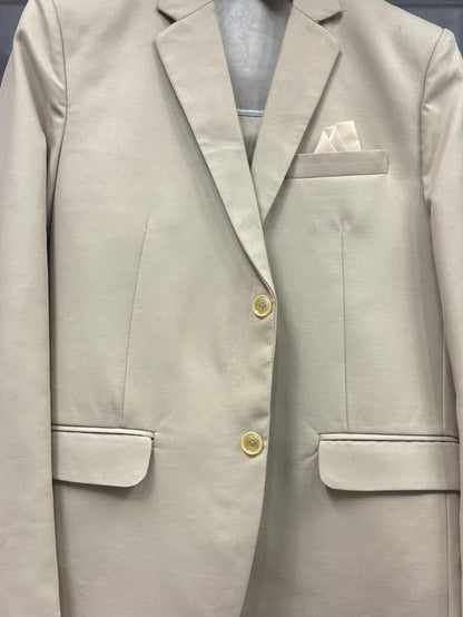 Club AK Men's Premium Beige 3 Piece Suit | Luxury Wedding, Reception & Party Wear