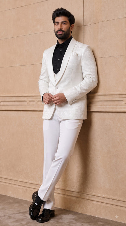 Clubak Men’s Party Wear 3 piece suit set