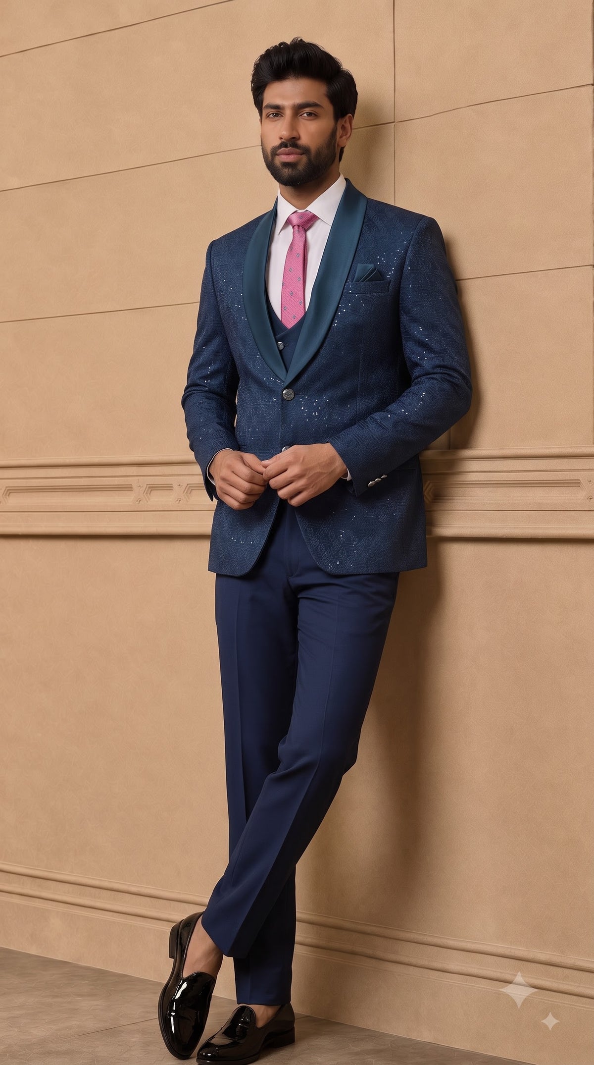 Clubak Men’s Party Wear 3 piece suit set