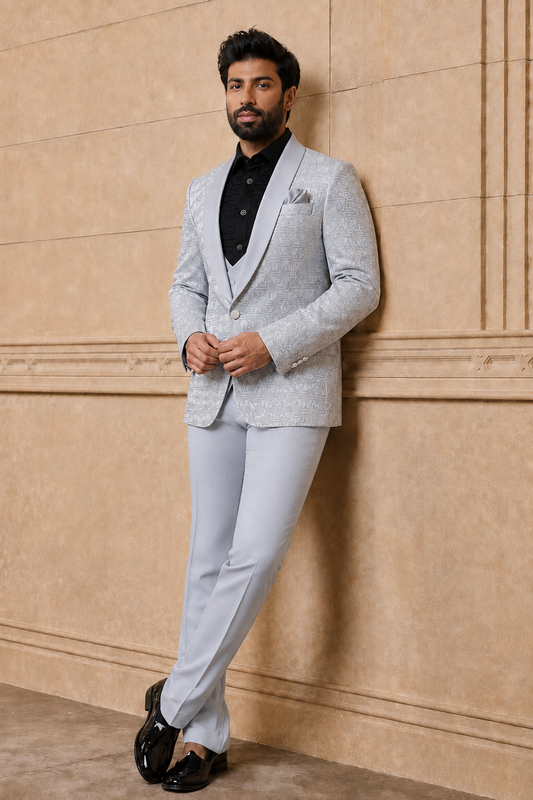 Clubak Men’s Party Wear 3 piece suit set