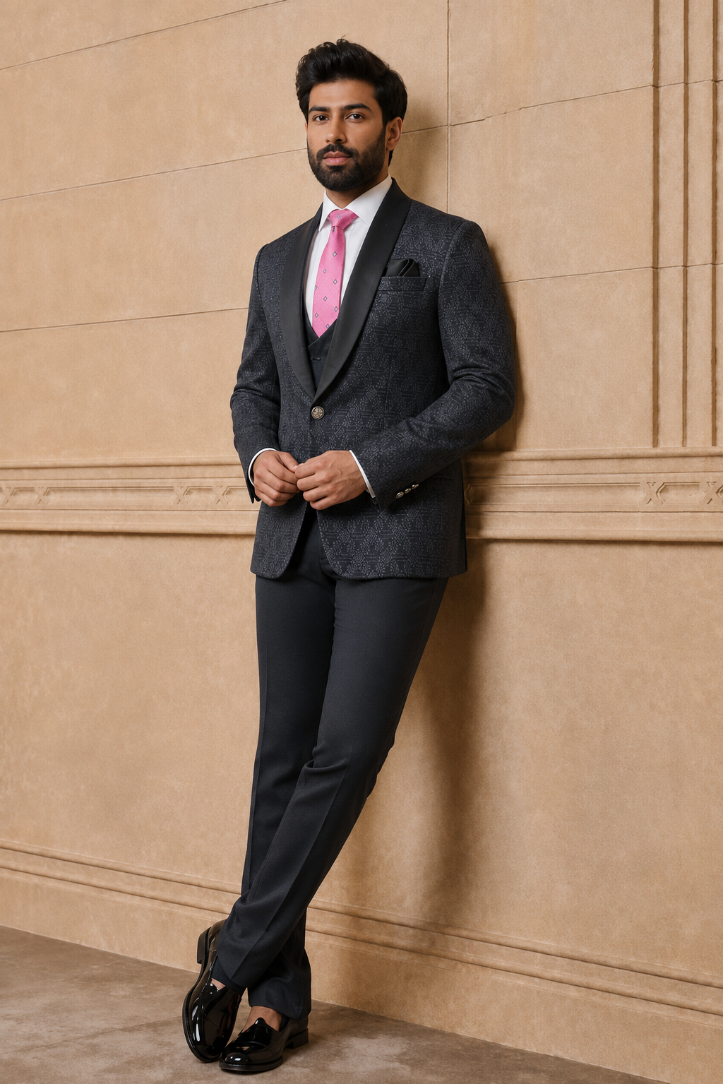Clubak Men’s Party Wear 3 piece suit set