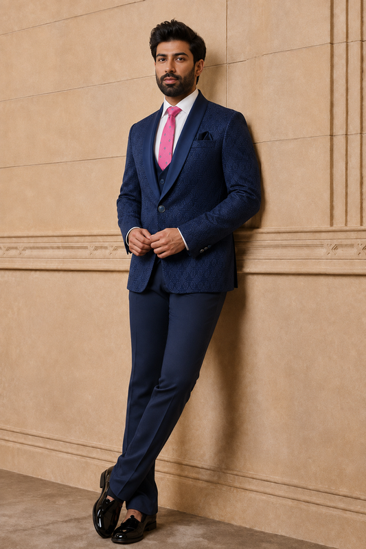 Clubak Men’s Party Wear 3 piece suit set