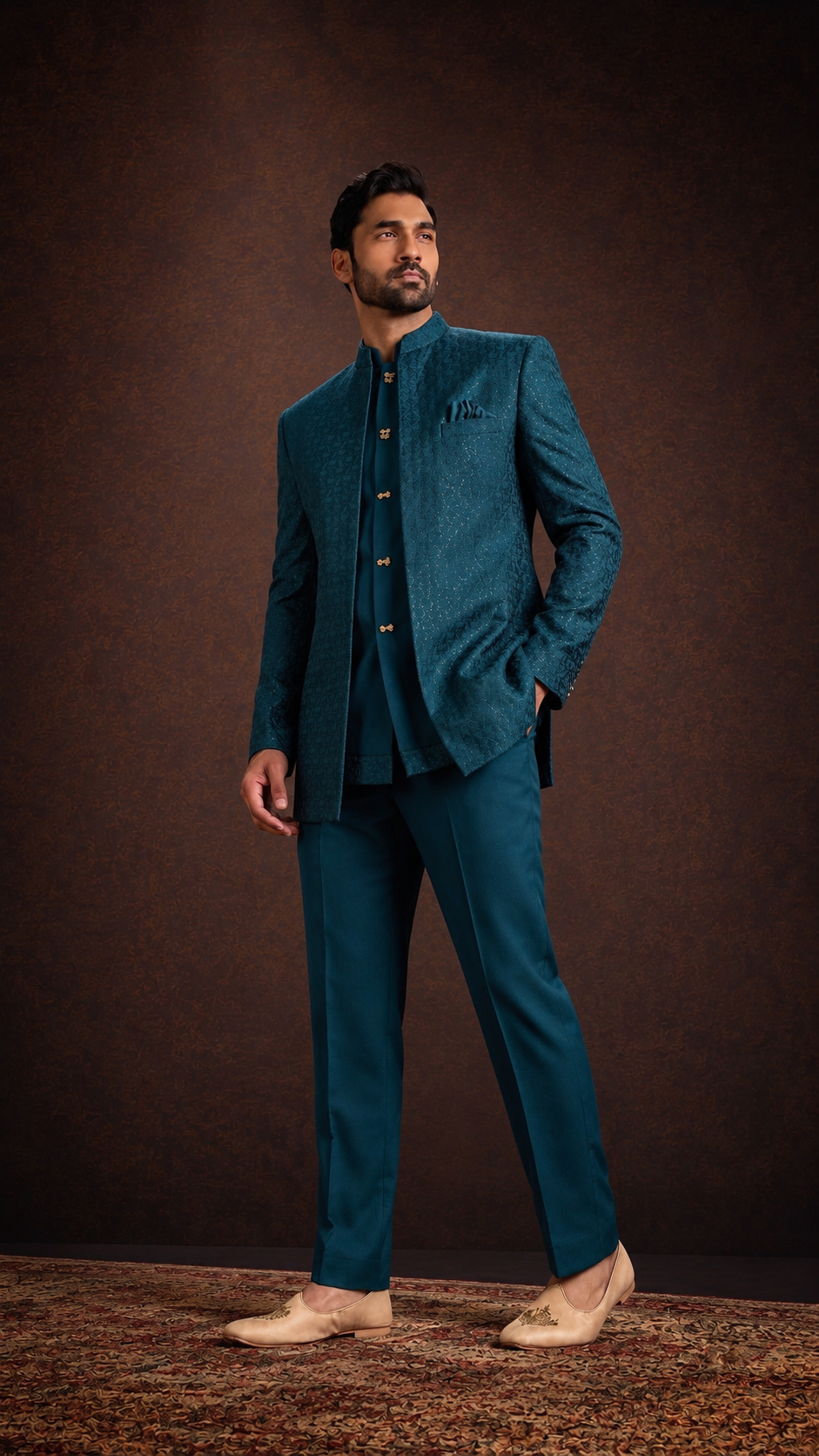 Men’s Premium Designer Indo Western Sherwani – Elegant Wedding & Party Wear